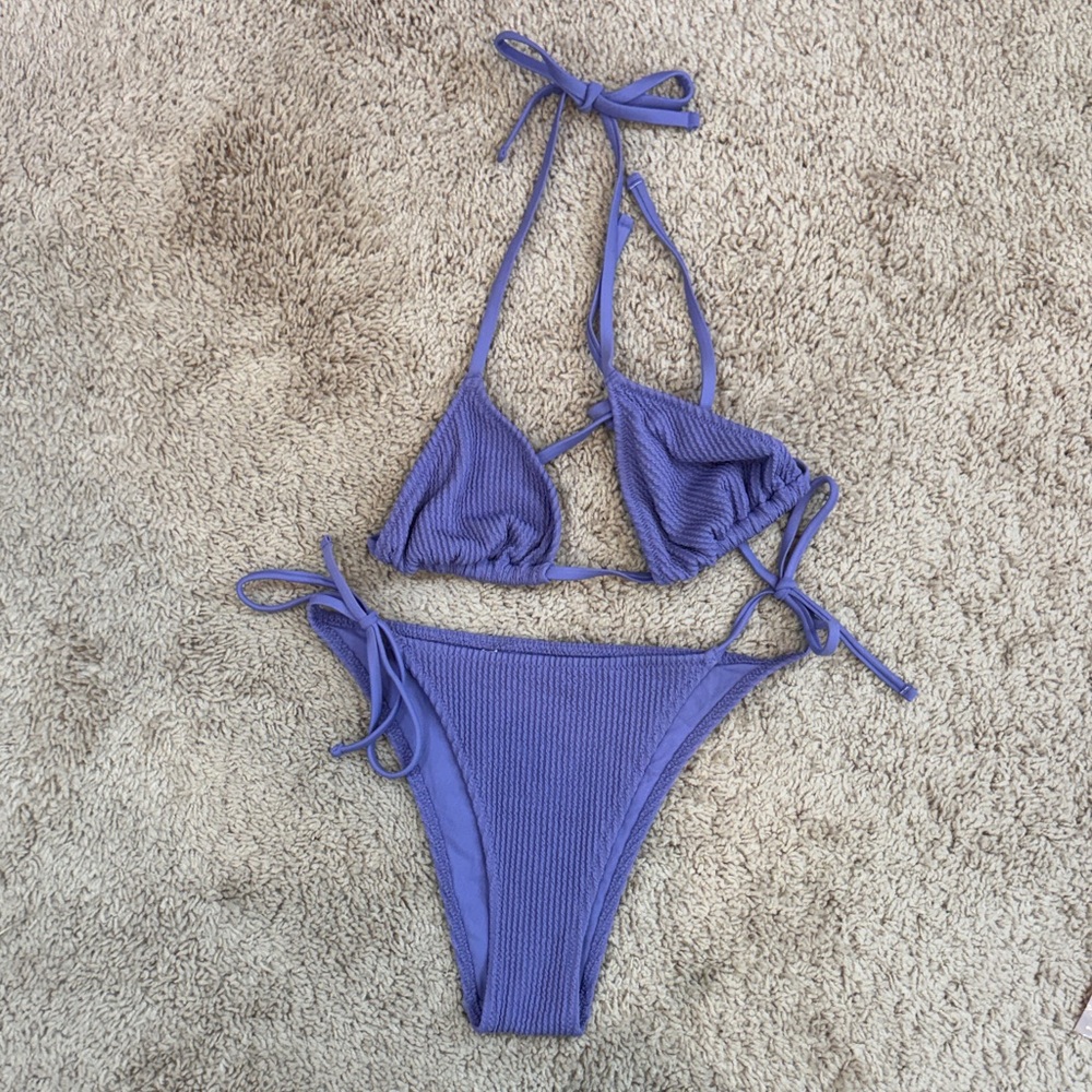 Purple String Bikini Aerie Set NWOT
